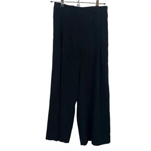Babaton Black wide leg tuxedo pant with 4 buttons and pockets • Size 6